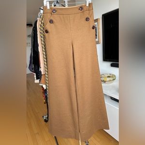 DIANE VON FURSTENBERG WIDE-LEGGED KNIT SAILOR PANT ~ SIZE 8